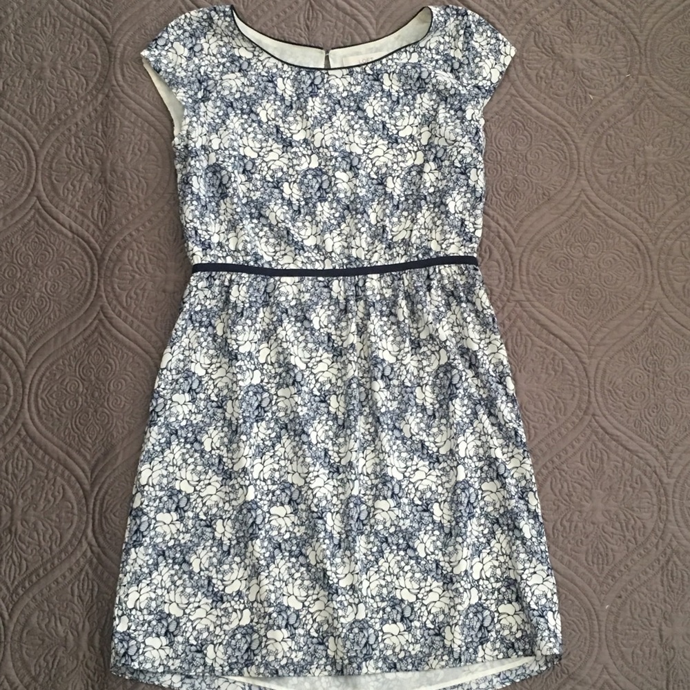 LOFT Blue Floral Dress